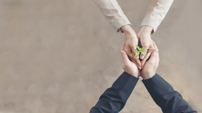 葉っぱを持つ人々